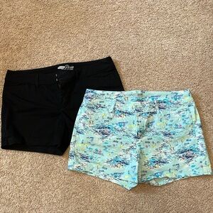 Old Navy Pixie Shorts - Lot of 2 - Size 10 - Black and Blue Scenic